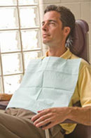 AQUA-GARD® BLUE DENTAL BIB, 16-1/2 X 19 INCH, SOLD AS 500/CASE GRAHAM 16168