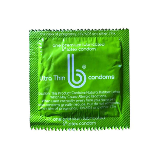 Ultra Thin B® Lubricated Latex Condom, 1000/Cs