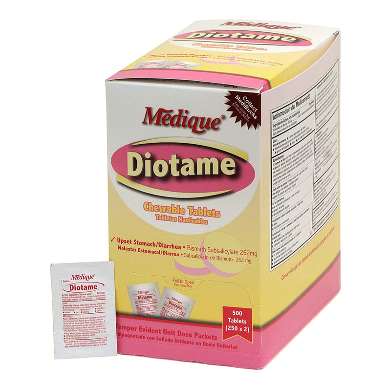 DIOTAME® BISMUTH SUBSALICYLATE ANTI-DIARRHEAL, SOLD AS 6000/CASE MEDIQUE 22013