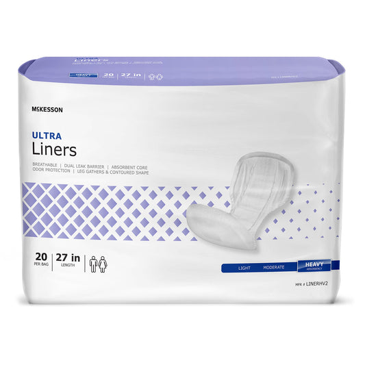 Mckesson Ultra Incontinence Liner, 27 Inches Long, 20/Bg