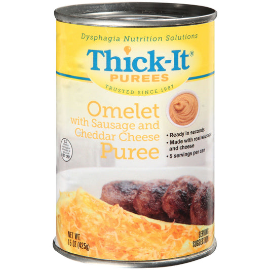 Thick-It® Purees Omelet with Sausage and Cheddar Cheese Thickened Food, 12/CS
