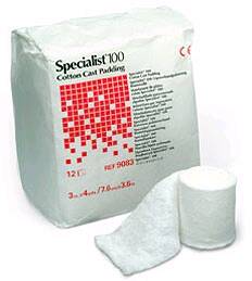 Specialist® 100 White Cotton Undercast Cast Padding, 4 Inch X 4 Yard, 12/Bg