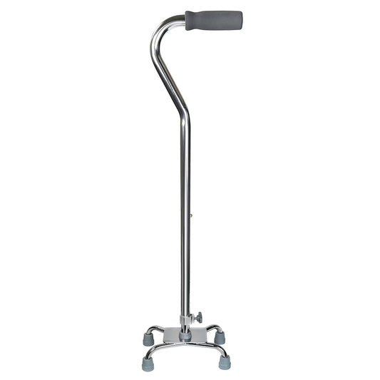 Mckesson Offset Quad Cane, Chrome, 4/Cs