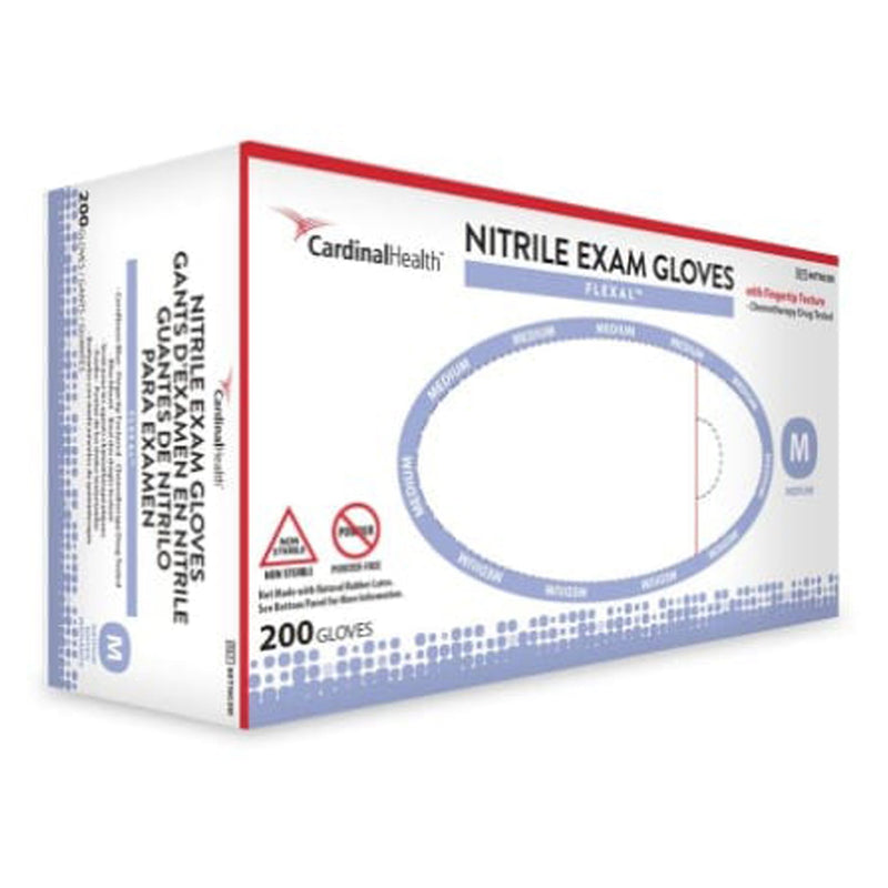 FLEXAL™ NITRILE EXAM GLOVE, MEDIUM, BLUE, SOLD AS 200/BOX CARDINAL 88TN03M