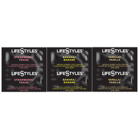Lifestyles® Lubricated Latex Condom, Assorted Flavors, 1/Cs