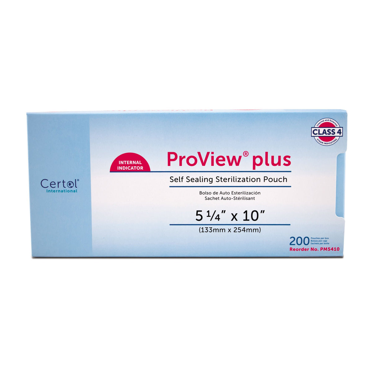 ProView® plus Sterilization Pouch, 5-1/4 x 10 Inch, 1200/CS