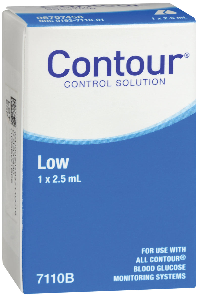 BAYER CONTOUR® BLOOD GLUCOSE CONTROL SOLUTION, LOW LEVEL, SOLD AS 12/CASE ASCENSIA 7110
