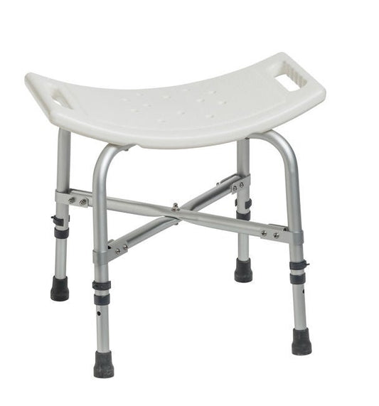 Bench, Bath Bariatric W/O Bckand Arms 500Lb Wht D/S, 1/Ea