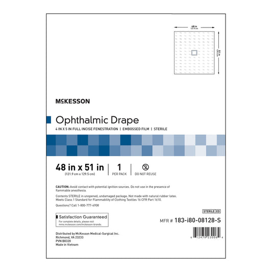 Mckesson Sterile Surgical Ophthalmic Drape, 48 X 51 Inch, 30/Cs