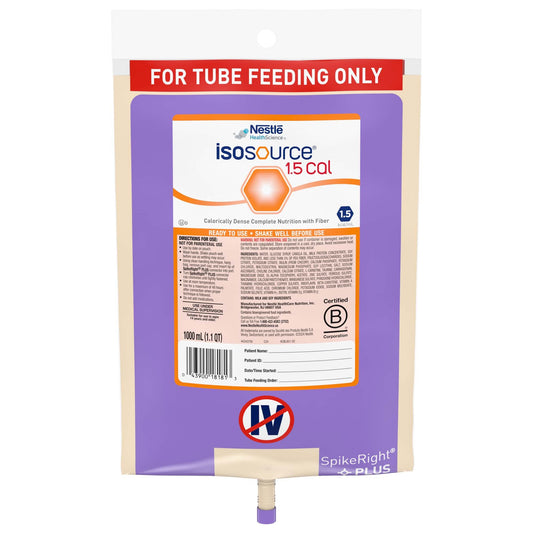 Isosource® 1.5 Cal Tube Feeding Formula, 33.8 oz. Bag, 6/CS