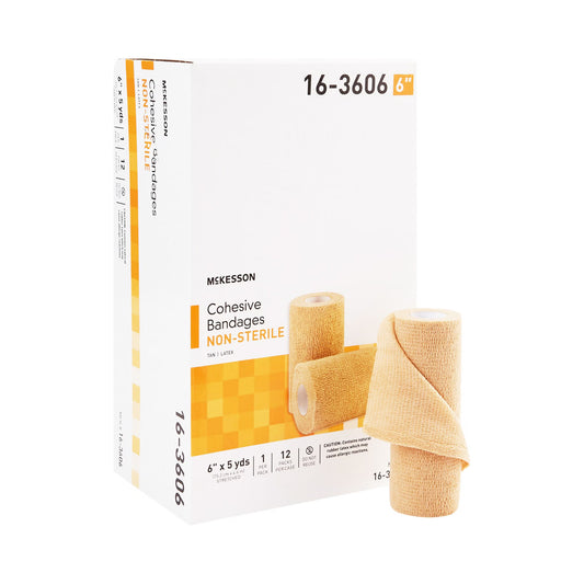 Mckesson Self-Adherent Closure Cohesive Bandage, 6 Inch X 5 Yard, 12/Cs