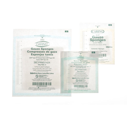 Medline Sterile Gauze Sponge, 3 X 3 Inch, 12-Ply, 1200/Cs