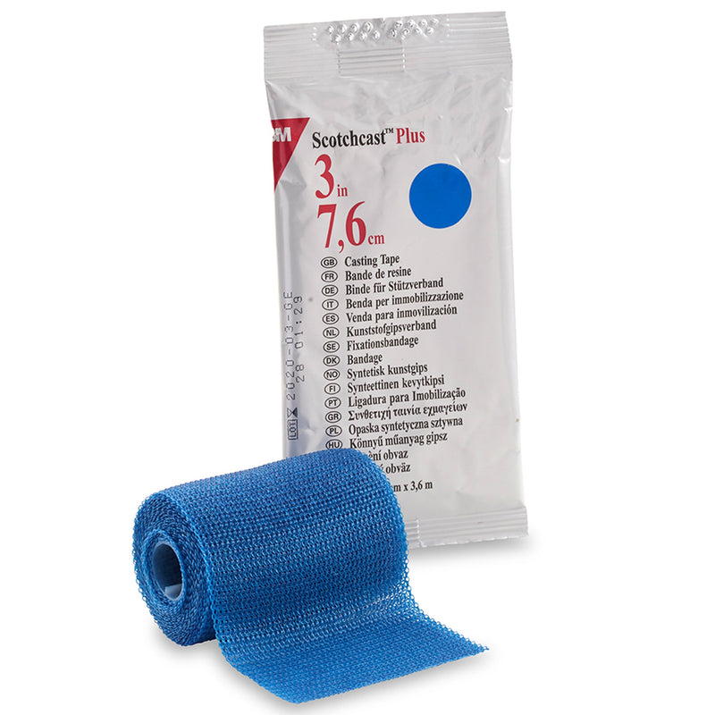 3M™ SCOTCHCAST™ PLUS BLUE CAST TAPE, 3 INCH X 4 YARD, SOLD AS 10/BOX SOLVENTUM 82003B