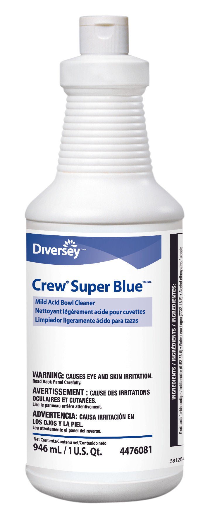 Crew® Super Blue™ Mild Acid Toilet Bowl Cleaner, Citrus Scent, 32 Oz., 12/Cs