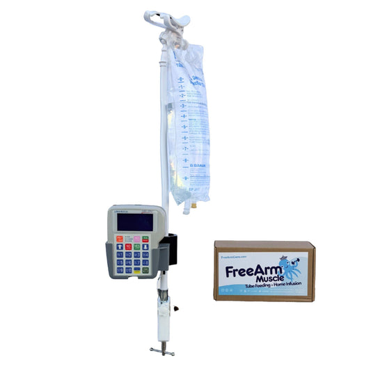 HOLDER, TUBE FEED W/CLAMP & BENDABLE ARM WHT (50/CS), 1/EA