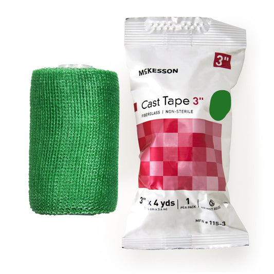 Mckesson Green Cast Tape, 3 Inch X 4 Yard, 10/Bx