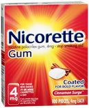 NICORETTE® STOP SMOKING AID GUM 4 MG CINNAMON SURGE, SOLD AS 1/BOX GLAXO 00135046702