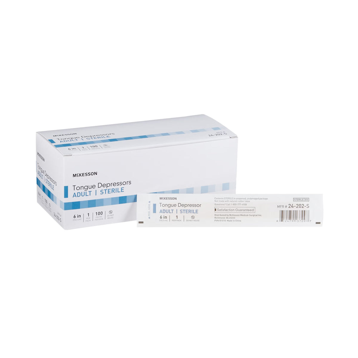 McKesson Tongue Depressors for Adult Use, Sterile, 10/CS