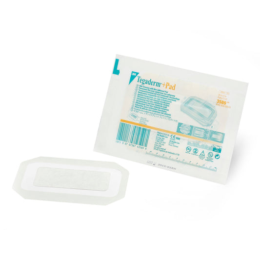 3M™ Tegaderm™ Transparent Film Dressing with Pad, 3-1/2 x 6 Inch, 100/CS