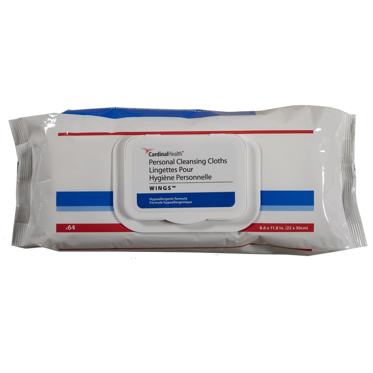 Cardinal Health™ Wings™ Personal Cleansing Cloths, Soft Pack, 64 Ct., 768/Cs