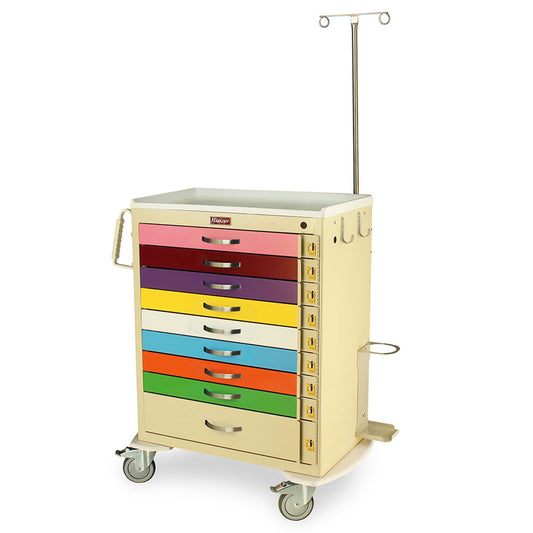 Cart, Emergency Ped 9Drwr, 1/Ea