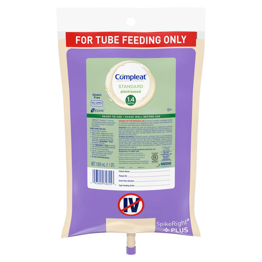Compleat® Standard 1.4 Cal Plant-Based Tube Feeding Formula, Vanilla, 1000 mL, 6/CS