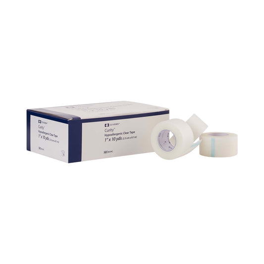 Curity™ Plastic Medical Tape, 1 Inch X 10 Yard, Transparent, 12/Bx