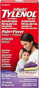 J&J Tylenol Infants' Oral Suspension Tylenol Infant Pain/Fever 2Ozgrape 6/Bx 6Bx/Cs -012260 - BriteSources