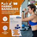 FABRIC ADHESIVE BANDAGE, FINGERTIP, 1¾" X 2", 100/BX, SOLD AS BOX AMD-MEDICOM 10000212