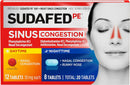 J&J Sudafed & Sudafed Pe Sinus Medicine Sudafed Tabs Max Strength 10Ct6/Bx 4Bx/Cs -22783 - BriteSources