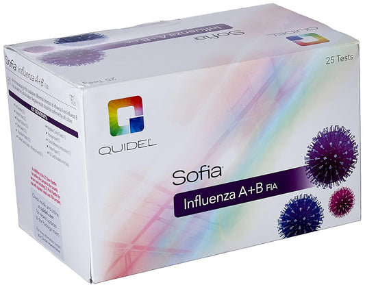 Quidel Sofia Influenza Kits Kit Flu Sofia 2 Influ A+Bpo&Go 2Pk 25Tst/Kt  (Nr) -20312