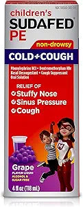 J&J Sudafed & Sudafed Pe Sinus Medicine Sudafed Pe Liq Child Raspberry4Oz 4/Bx 6Bx/Cs -53704 - BriteSources