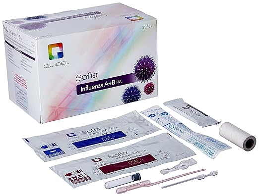 Quidel Sofia Influenza Kits Kit Flu Sofia 2 Influ A+Bpo&Go 2Pk 25Tst/Kt  (Nr) -20312