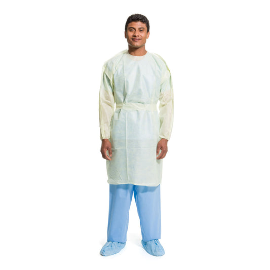 Halyard Basics Tri-Layer AAMI2 Isolation Gown, Extra Large, 10/BG