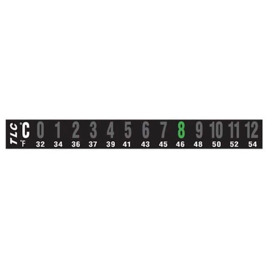 LABEL, TEMP REVERSIBLE 13PT HORIZONTAL 0-12C/32-54F (10/PK), 1/PK