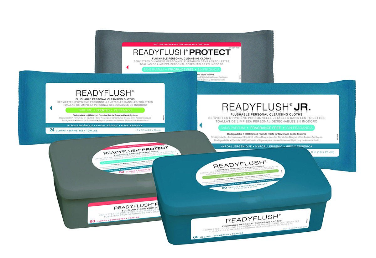 Wipe,Incont Ready Flush Biodegr (24/Pk 24Pk/Cs) Medlne, 576/Cs