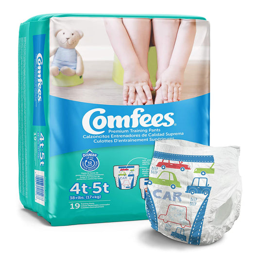 Comfees® Training Pants, 12-Hour Protection, Male Toddler, 4T – 5T, Over 38 lbs., 114/CS