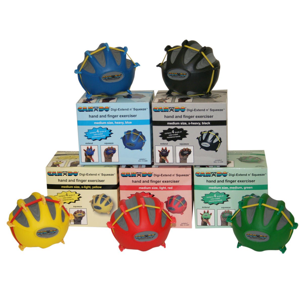 Digi-Extend N' Squeeze® Finger / Hand Exerciser, Medium Resistance, 1/Ea