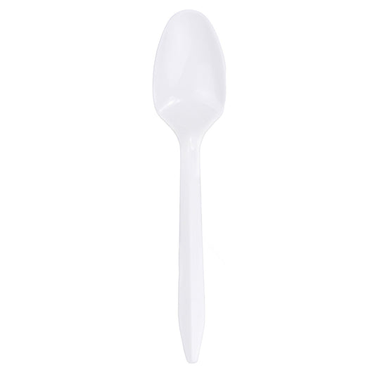 Mckesson White Polypropylene Spoon, 5.5 Inch Long, 1000/Cs