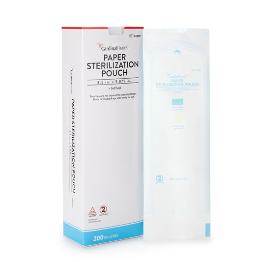 Cardinal Health™ Sterilization Pouch, 3.5 x 9.875 Inch, 200/PK