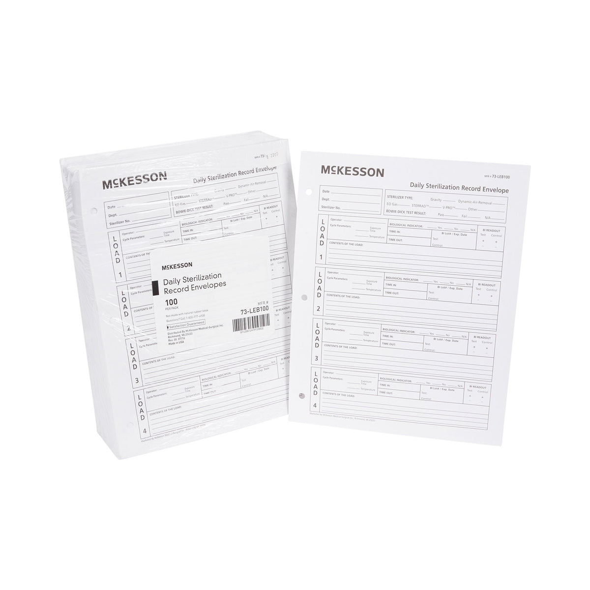 McKesson Sterilization Record Envelope, 1000/CS