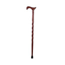 BRAZOS™ TWISTED OAK CANE WITH T-HANDLE, 34-INCH HEIGHT, RED, SOLD AS 1/EACH MABIS 502-3000-0051