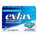 EX-LAX TABLETS MAXIMUM STRENGTH, SOLD AS 24/BOX NOVARTIS 00067001624