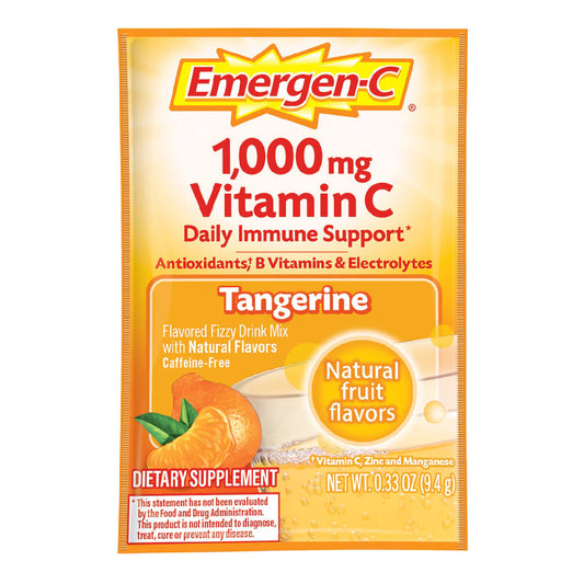 Emergen-C® Vitamin C Daily Immune Support Drink Mix, Super Tangerine Flavor, 30/BX