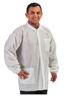 Graham Medical Elite Lab Coat Labmates Jacket 3-Pocket 5Xlnonwoven Wht 10/Bg, 5 Bg/Cs -85230 - BriteSources