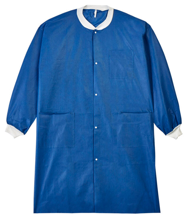Graham Medical Elite Lab Coat Labmates Coat 3-Pocket 5Xlnonwoven Blu 10/Bg, 5 Bg/Cs -85249 - BriteSources