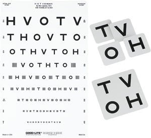 Good-Lite® Eye Chart, Sloan Letter, Acuity Test, 1/Ea