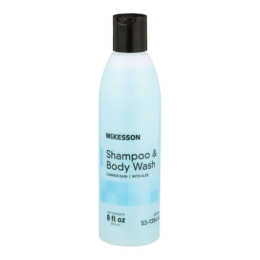 McKesson 2-in-1 Shampoo and Body Wash, Flip-Top Bottle, 8 oz, Summer Rain Scent, 48/CS