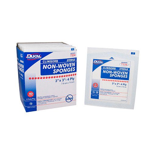 Sponge, Non-Woven Str 4Ply 3X3(40/Bx 30Bx/Cs) Dukal, 1200/Cs