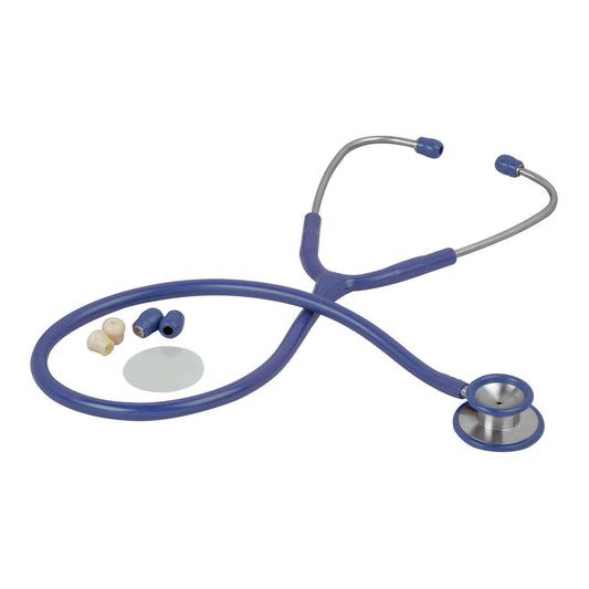 Veridian Pinnacle Series Stainless Steel Stethoscope, Blue, 50/Cs